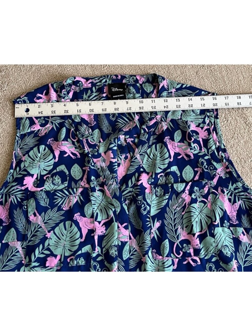 Disney Jungle Book Torrid Size 2 Hi Lo Button Front Georgette Blouse Top - Picture 11 of 16